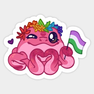 Pride Pretzel Genderqueer Sticker